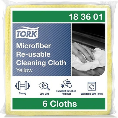 Салфетка хозяйственная Tork 183601 (6шт, желтый) - 