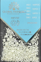 Жемчуг для ногтей Global Fashion Swarovski Ss Mix (720шт, бежевый) - 