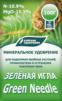 Изображение товара Удобрение Буйские удобрения Зеленая Игла (100гр)