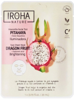 Маска для лица тканевая Iroha Nature Face Sheet Mask Dragon Fruit + Hyaluronic Acid Brightening - 