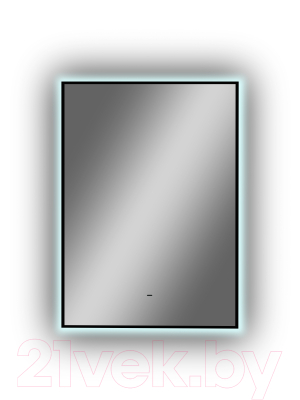 Зеркало Континент Amer Led 50x70 (с фоновой подсветкой, бесконтактным сенсором, черная окантовка)
