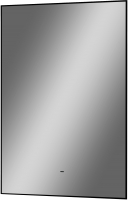 Зеркало Континент Amer Led 60x100 (с фоновой подсветкой, бесконтактным сенсором, черная окантовка) - 