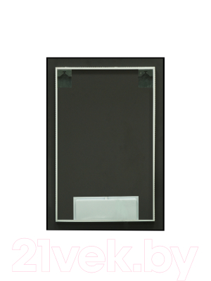Зеркало Континент Amer Led 60x100 (с фоновой подсветкой, бесконтактным сенсором, черная окантовка)