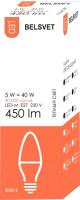

Лампа БЭЛЗ, LED-M С37 5W 3000K E27 К / 41549
