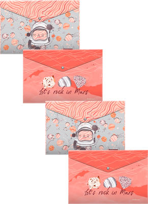 Набор папок Erich Krause Martian Girl / 52903 (4шт, ассорти) - 