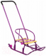 Санки детские GalaXy Мишутка 5 с колесом (фиолетовый) - 