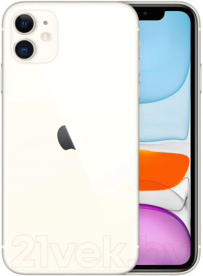 Смартфон Apple iPhone 11 64GB / 2BMWLU2 восстановленный Breezy Грейд B (белый)