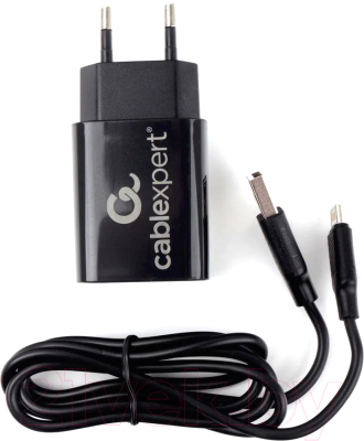 Зарядное устройство сетевое Cablexpert MP3A-PC-36 + кабель 1м Lightning (черный)