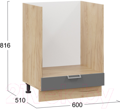 Шкаф под духовку ТриЯ Белладжио 1Н6Б (дуб крафт золотой/софт графит)