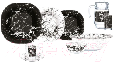 Набор столовой посуды Luminarc Carine Marble Black / V2709