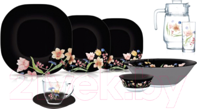 Набор столовой посуды Luminarc Carine Minuet Black / V2710