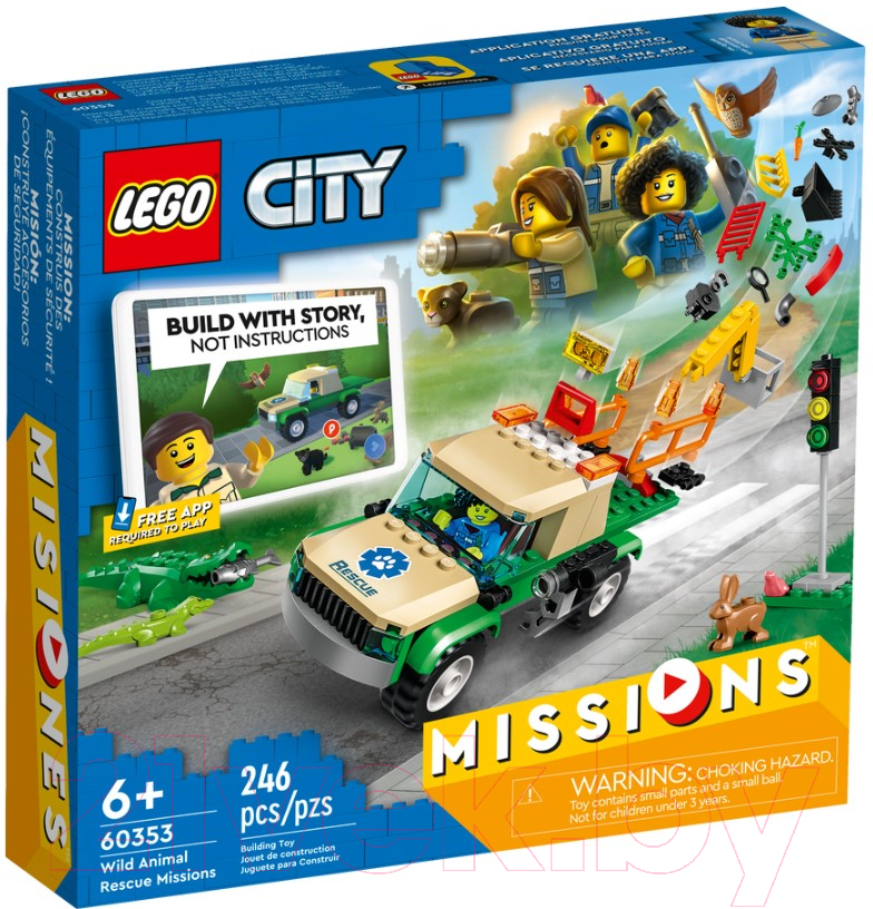 Конструктор Lego City Миссии по спасению диких животных 60353