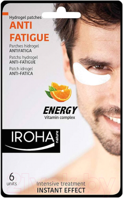 Патчи под глаза Iroha Nature Hydrogel Patches Anti Fatigue Для мужчин С витаминным комплексом (6шт)