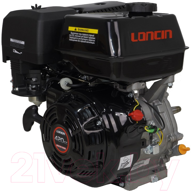 Двигатель бензиновый Loncin G420F конусный вал 105.95мм