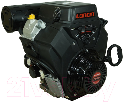 Двигатель бензиновый Loncin LC2V80FD H Type (V-образн 764см куб D25мм 20А ручной и электрический запуск)