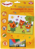 

Набор для творчества MultiArt, Три кота. Аппликация из песка / SANDART-TC2
