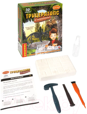 Изображение товара Набор для опытов Bondibon Исторические раскопки. Науки с Буки. Трицератопс / ВВ5649