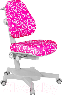 Парта+стул Anatomica Uniqa Lite Armata (белый/серый/розовый с пузырями)