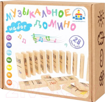 Развивающая игра Краснокамская игрушка Музыкальное домино / Н-90