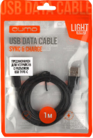 Кабель Qumo Light Series USB-Type C / Q30501 (1м, черный) - 