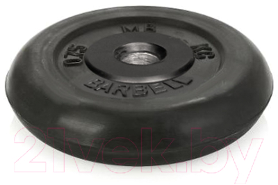 Диск для штанги MB Barbell d26мм 0.75кг (черный)