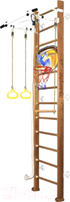 Детский спортивный комплекс Kampfer Helena Wall Basketball Shield (3м, ореховый/белый антик)