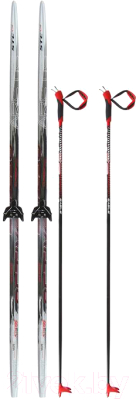 Комплект беговых лыж STC NN75 Step 195/155 (черный)