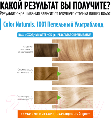 Крем-краска для волос Garnier Color Naturals Creme 1001 (пепельный ультраблонд)