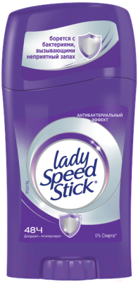 Антиперспирант-стик Lady Speed Stick Антибактериальный эффект. Антиперспирант (45г)