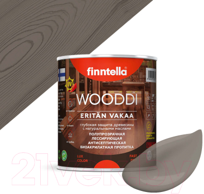 Пропитка для дерева Finntella Wooddi Teak / F-29-0-1-FW121 (900мл)