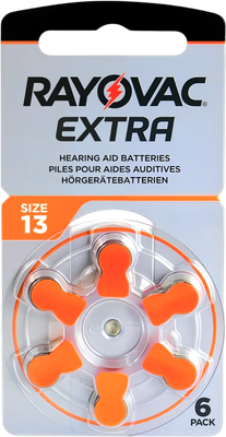 

Комплект батареек, Extra 13 PR48 для слуховых аппаратов