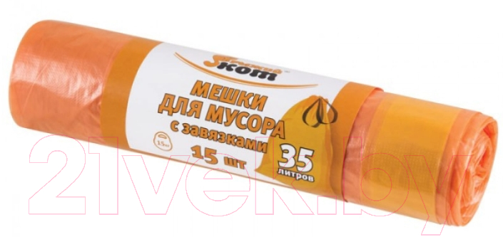 Пакеты для мусора Рыжий кот 310400 (35л, 15шт)