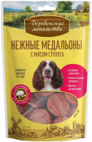

Лакомство для собак Деревенские лакомства, Нежные медальоны с мясом страуса