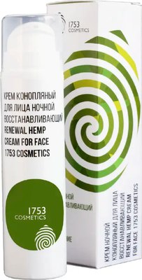 Крем для лица 1753 Cosmetics Renewal Hemp Cream Конопляный ночной восстанавливающий (50мл) - 