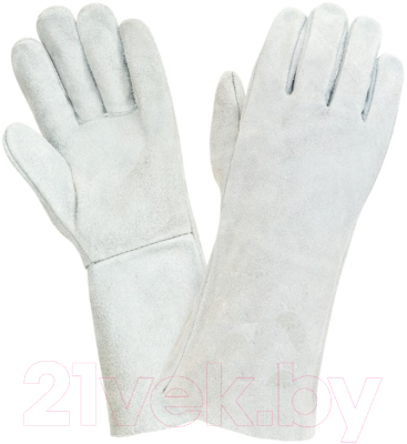 Перчатки защитные Kronex Люкс Краги сварщика спилковые / PER-0020 (серый)
