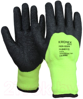 Перчатки защитные Kronex Stark Warm Утепленные со вспененным латексным покрытием/PER-0009
