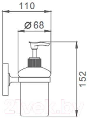 Дозатор для жидкого мыла Ekko E3227 (хром/черный)