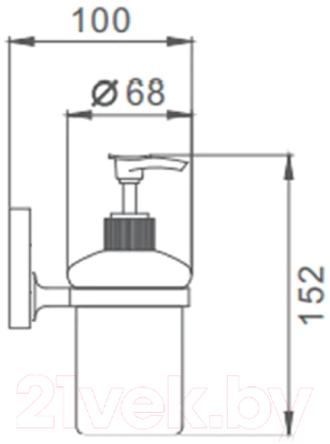 Дозатор для жидкого мыла Ekko E3827 (хром/белый)