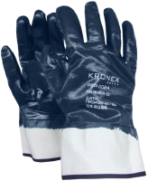 Перчатки защитные Kronex Hard Маслобензостойкие Нитриловое покрытие Крага / PER-0024 - 