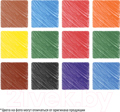 Набор цветных карандашей ArtSpace Милые зверушки / CP_41020 (12цв)