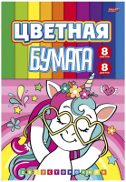 

Набор цветной бумаги PROFIT, Мечтательный единорог / 08-9318
