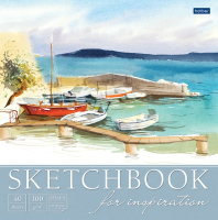 Скетчбук Hatber Premium SketchBook Тихая бухта / 40Б4лтAк_28088 (40л) - 