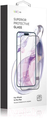 Защитное стекло для телефона VLP 2.5D Олеофобное для iPhone 14 Pro Max / 1061004