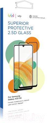 Защитное стекло для телефона VLP 2.5D для Galaxy A33 5G / vlp-S25D-A33 (черная рамка)