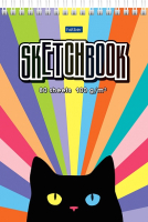 Скетчбук Hatber Premium SketchBook Радужный кот / 80Б5Aгр_28307 (80л) - 