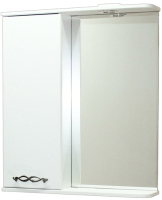 Шкаф с зеркалом для ванной СанитаМебель Джаст 12.650 (левый) - 