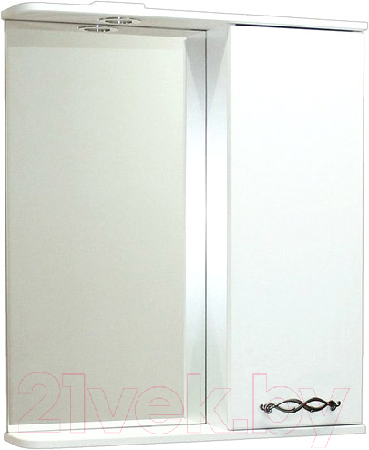 Шкаф с зеркалом для ванной СанитаМебель Джаст 12.650