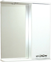 Шкаф с зеркалом для ванной СанитаМебель Джаст 12.650 (правый) - 