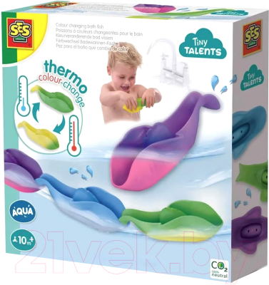 Набор игрушек для ванной SES Creative Tiny Talents Рыбки-ковшики меняющие цвет в воде / 13135