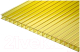 Сотовый поликарбонат TitanPlast 2100x6000x4 0.48кг/м2 (желтый) - 